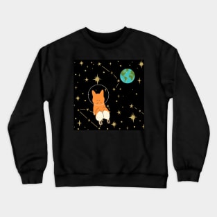 Corgi in Space Crewneck Sweatshirt